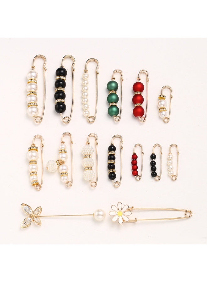 20PCS Brooches and Pins for Women Pearl Brooch Pins Women Decorative Safety Pins Pant Clothing Scarf Shawl Hat Pins Shoe Sock Charms Jewelry - Image 4