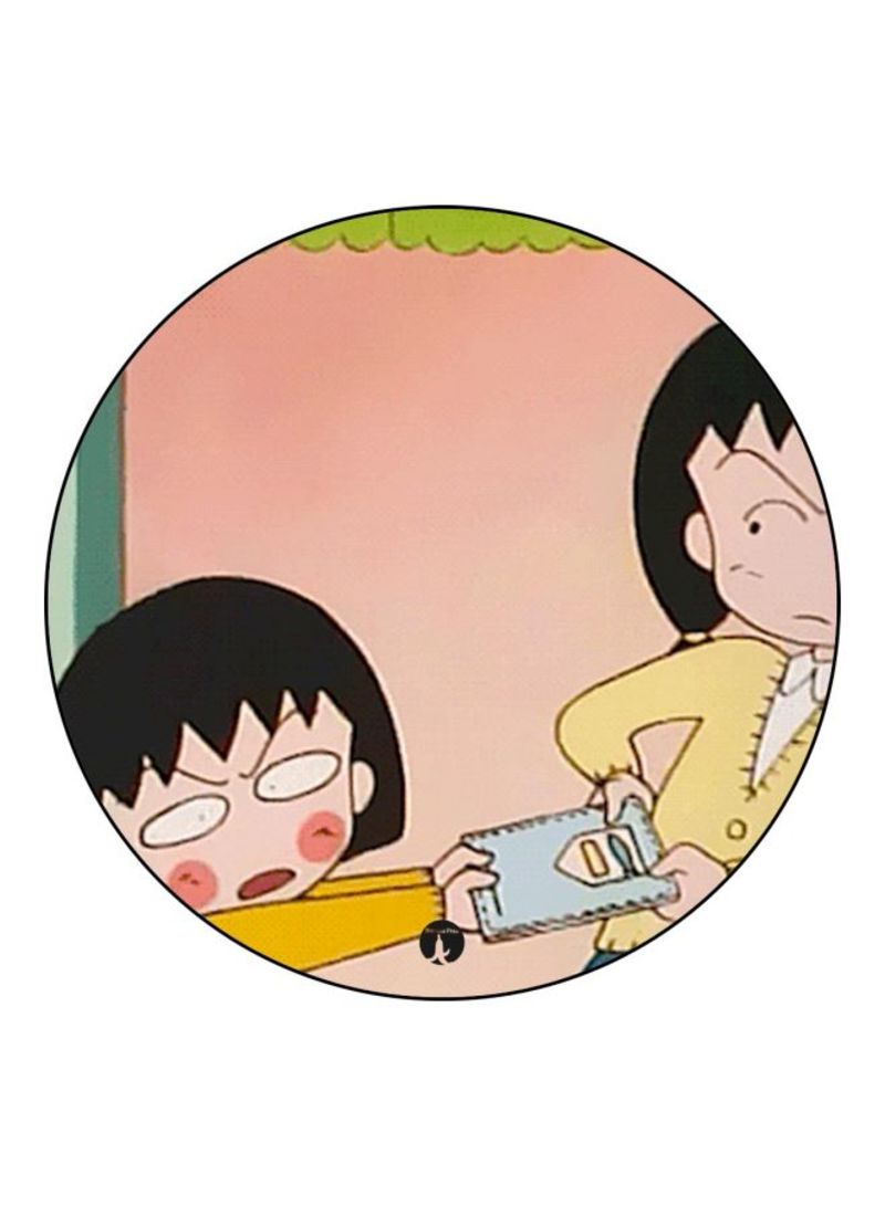 RKN Anime Chibi Maruko Chan Printed Badge Pink/Black - Image 2