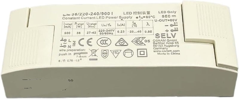 LED Driver Power Supply 38W 27 42V 900mA Constant Current Downlight Ballast - Image 1