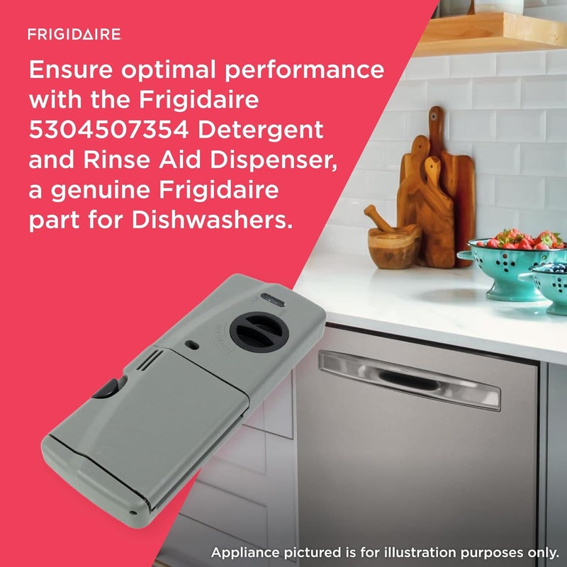 FRIGIDAIRE موزع المنظفات ومواد الشطف فرجيدير 5304507354 لغسالات الصحون رمادي - Image 4