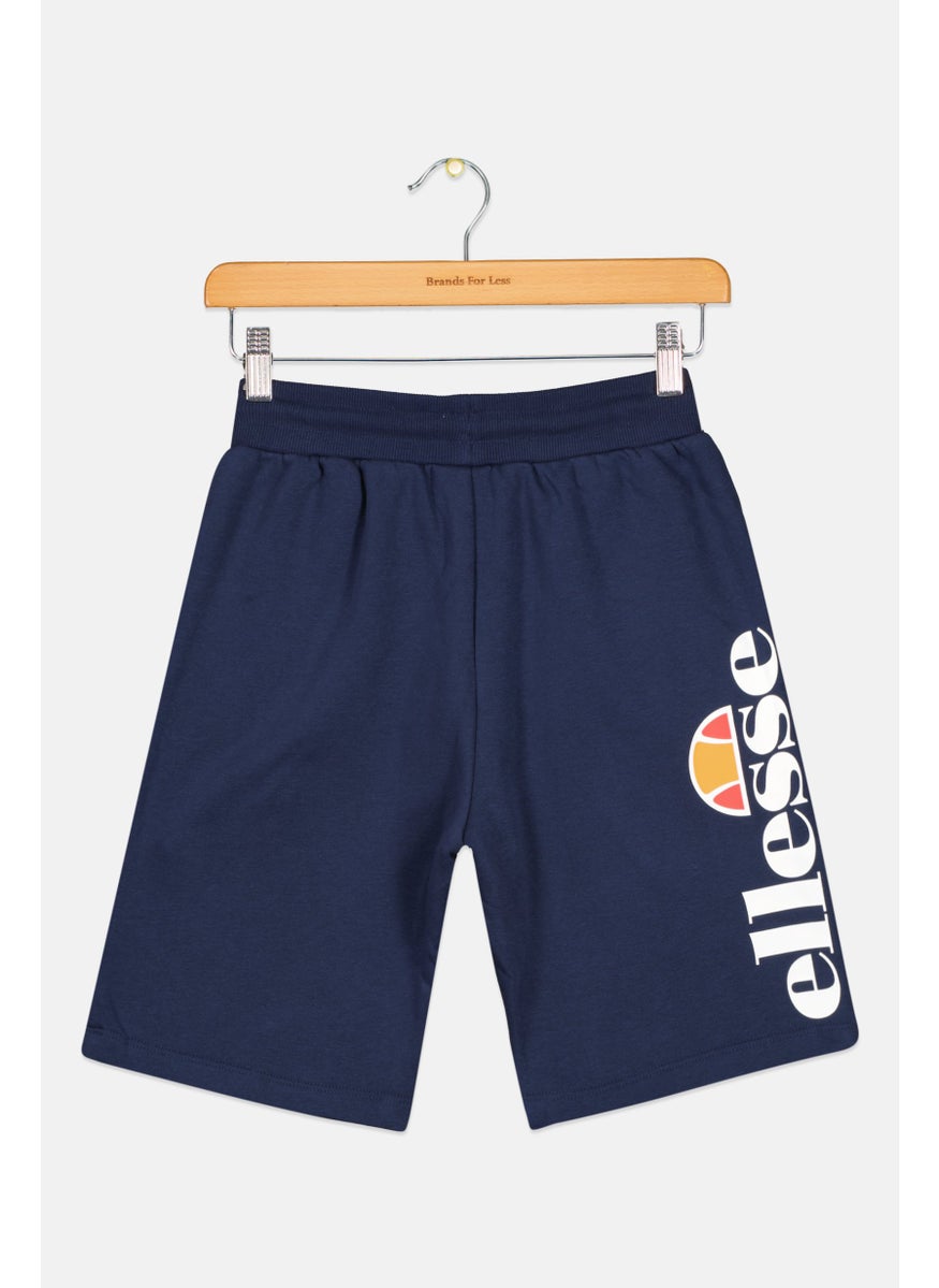 Ellesse Kids Boy Embroidered Logo Shorts, Navy  - Image 2