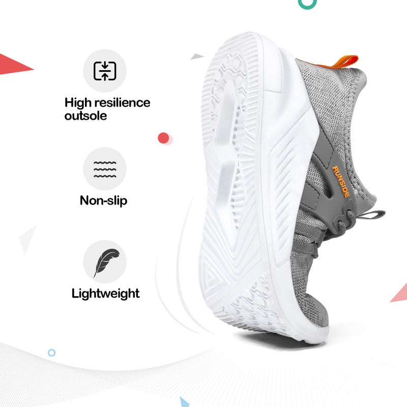 RUNSIDE Boys Girls Tennis Shoes Kids Lightweight Breathable Sneakers Lace-up Running Athletic Shoes for Toddler/Little Kid/Big Kid - Image 4