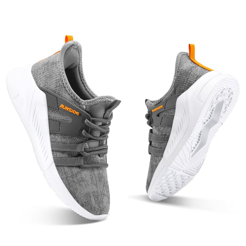 RUNSIDE Boys Girls Tennis Shoes Kids Lightweight Breathable Sneakers Lace-up Running Athletic Shoes for Toddler/Little Kid/Big Kid - Image 3