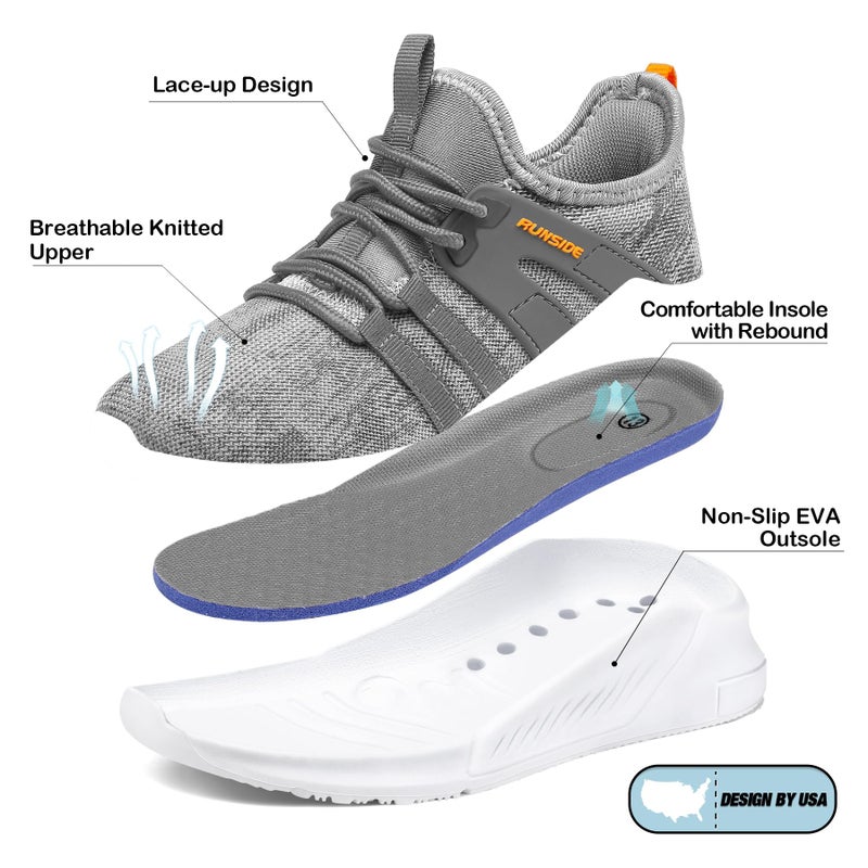 RUNSIDE Boys Girls Tennis Shoes Kids Lightweight Breathable Sneakers Lace-up Running Athletic Shoes for Toddler/Little Kid/Big Kid - Image 5