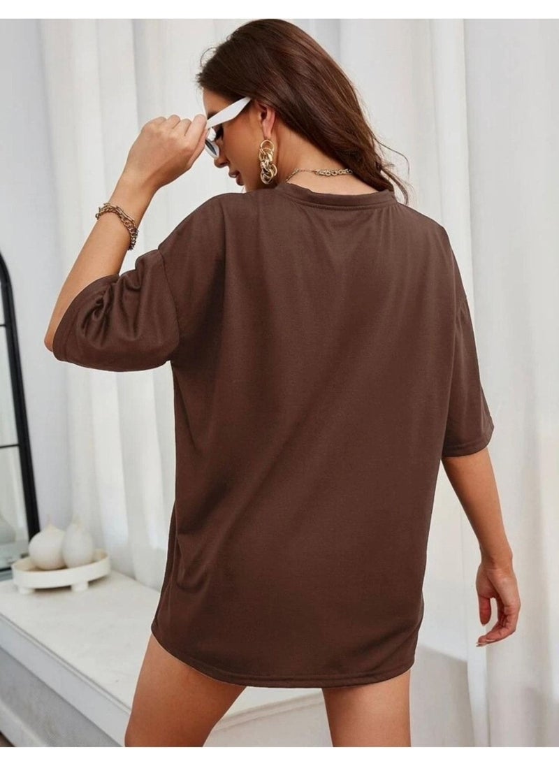 Trendseninle - Women's Tasmania Printed Oversize T-Shirt - Image 1