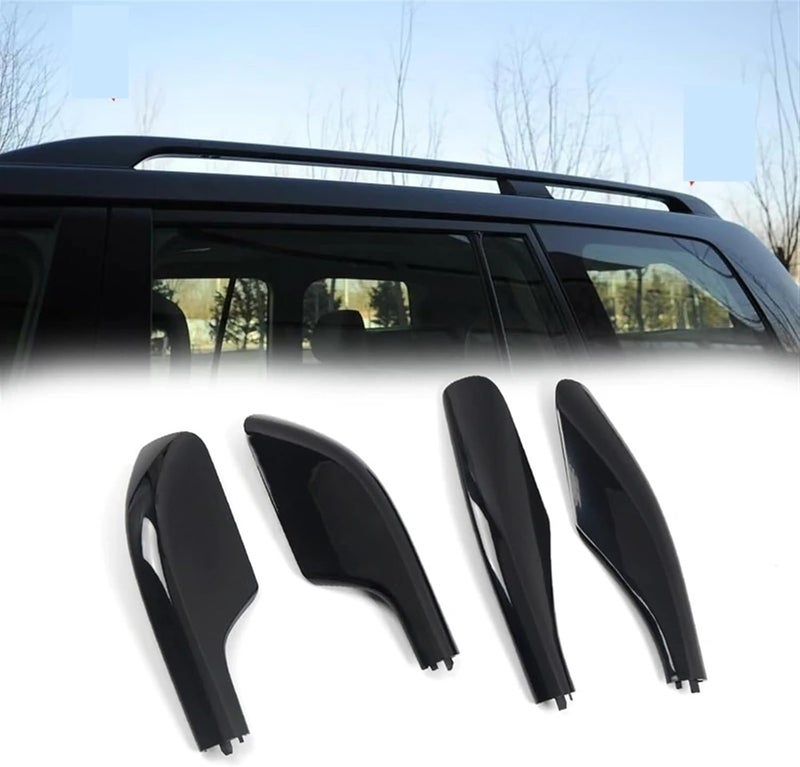Wivplex 4PCS Black Car Roof Rack Rail End Cover Caps - Image 1