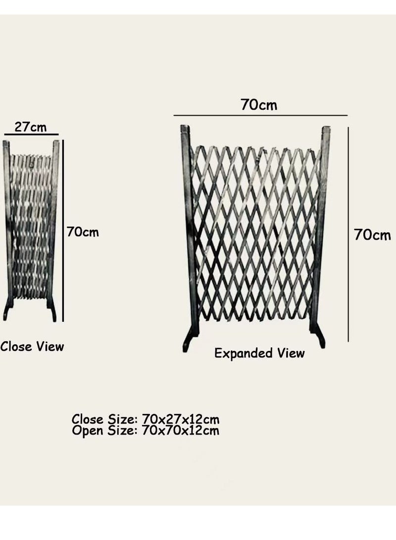 Generic FFD Wood Fence for Garden Expandable Wooden Garden Fence Trellis Fence Safety Gate for Pets Freestanding Wooden Wicker Picket Fence Extendable Artificial Hedges Trellis Fence  - Image 3