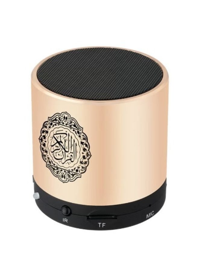 Quran Portable Bluetooth Speaker 5.97x5.97x6.35 cm Gold - Image 2