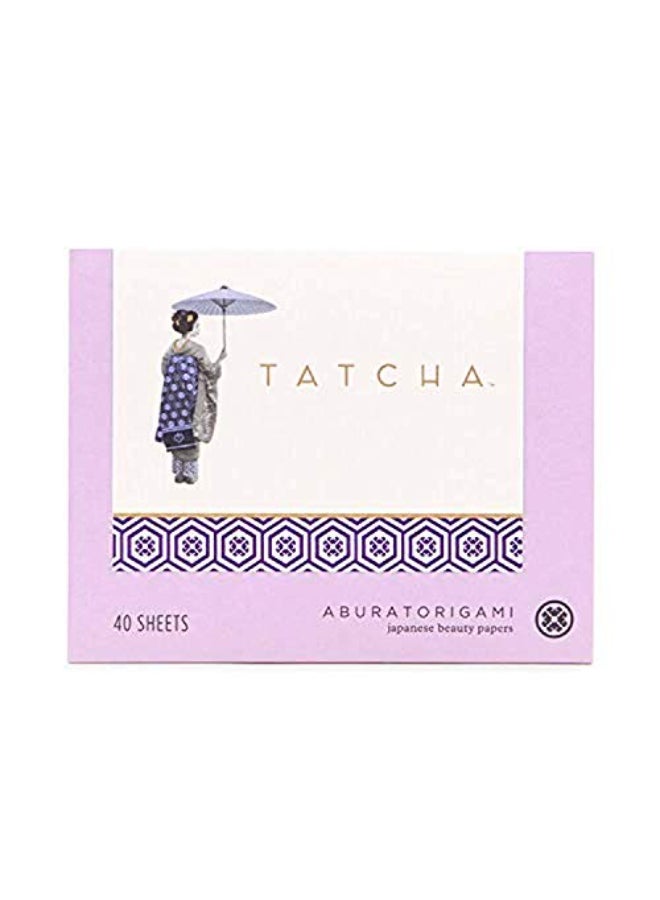 TATCHA أوراق تاتشا أبوراتوريغامي لامتصاص الزيوت 100% من ورق الأباكا مع رقائق الذهب 40 عبوة - Image 1