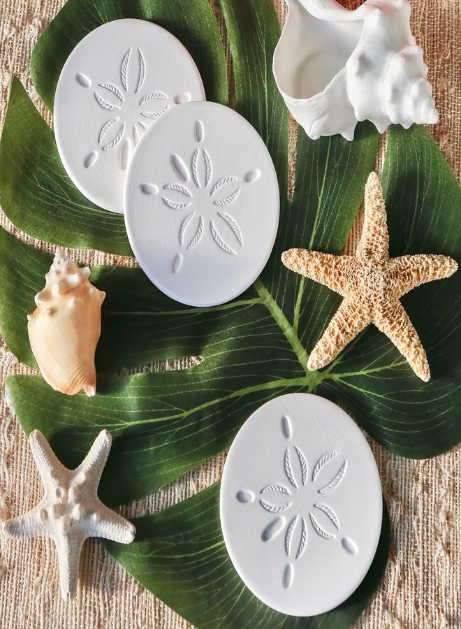 Kate Aspen Absorbent Sand Dollar Drink Coasters Set of 4- Coastal Decor, Nautical Home Decorations, Housewarming Gift, & Beach Themed Coasters for Drinks - Image 3