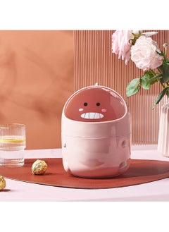 Mini Desk Trash Can with Clear Lid, Cartoon Dinosaur Small Desktop Storage Basket Bin for Office Bathroom Vanity Table Kitchen Countertop (Pink, 19x15cm) - pzsku/Z66328318A8E3FDE2BED7Z/45/_/1713276641/3825a6a6-6e6d-428a-8b68-53bf4f04b120