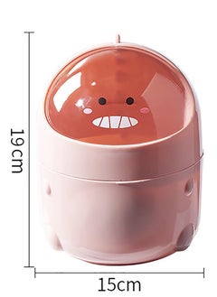 Mini Desk Trash Can with Clear Lid, Cartoon Dinosaur Small Desktop Storage Basket Bin for Office Bathroom Vanity Table Kitchen Countertop (Pink, 19x15cm) - pzsku/Z66328318A8E3FDE2BED7Z/45/_/1713276643/a028a906-ff81-416b-9e76-2bc92a834446