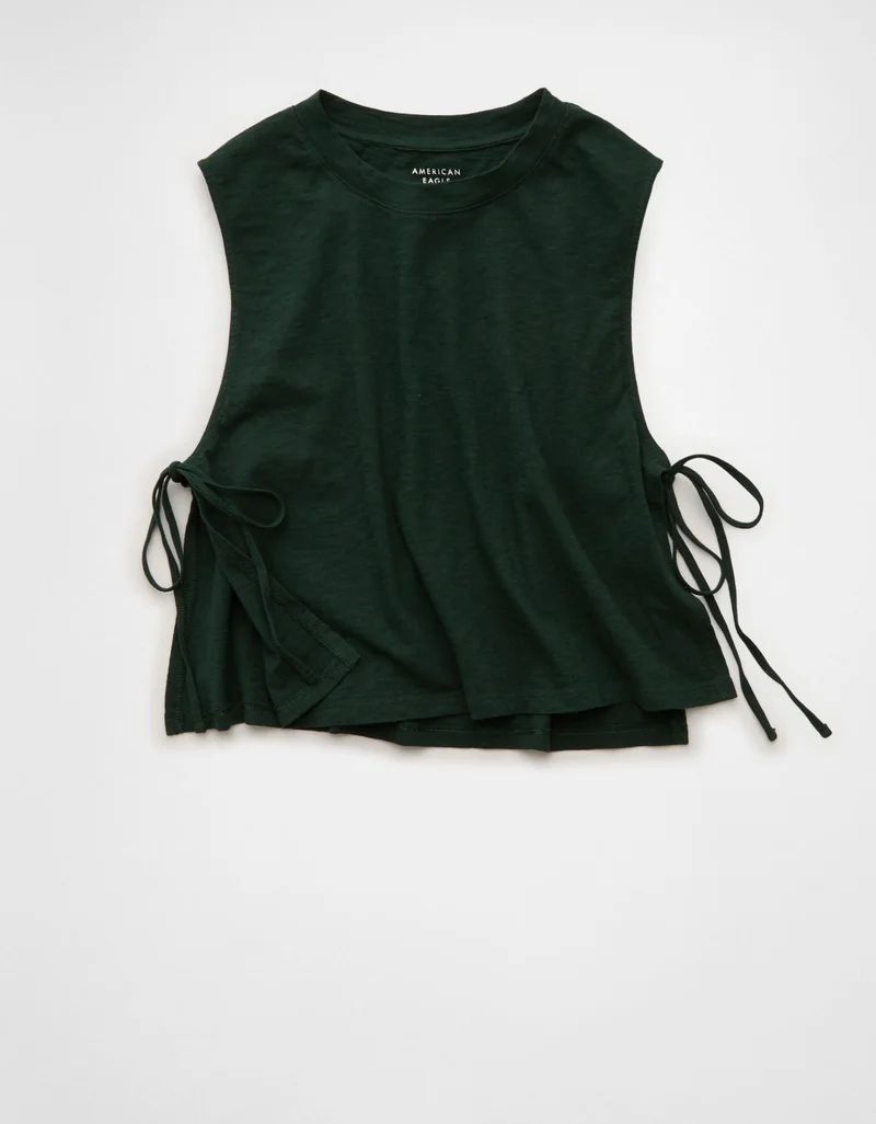 American Eagle  AE Sunchaser Side-Tie Muscle Tank Top for Women | Best Price UAE