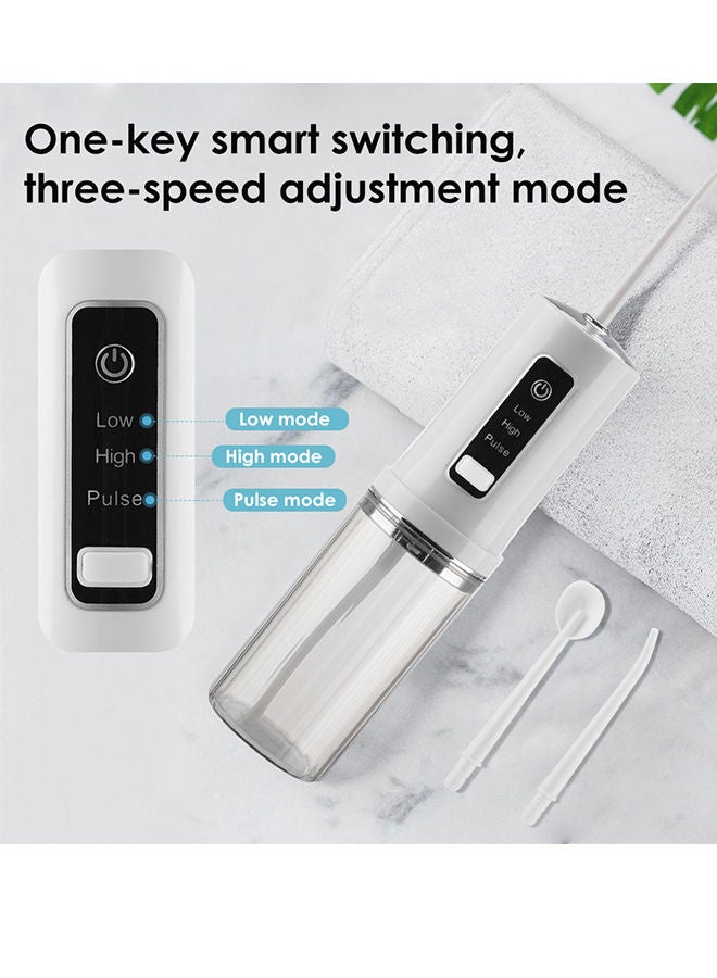 Sharpdo Portable And Stowable Irrigator，Cordless Water Tooth Flosser Rechargeable Oral Irrigator Portable For Teeth Dental Flosser , IPX7 Waterproof, 4 Jet Tips For Travel And Home Use - Image 2