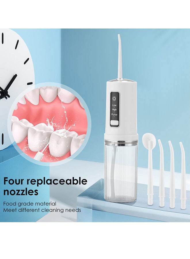 Sharpdo Portable And Stowable Irrigator，Cordless Water Tooth Flosser Rechargeable Oral Irrigator Portable For Teeth Dental Flosser , IPX7 Waterproof, 4 Jet Tips For Travel And Home Use - Image 5