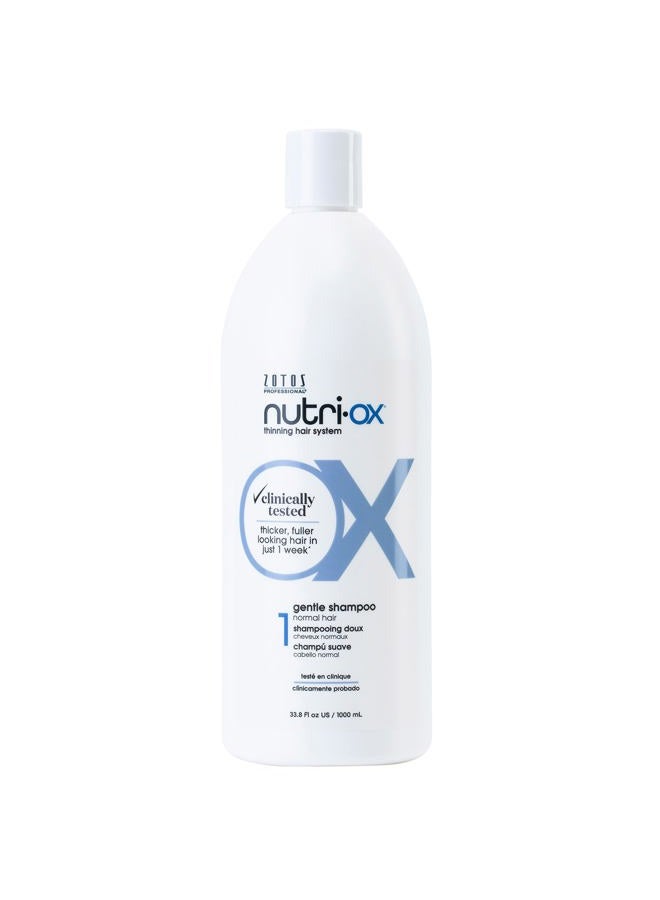 Nutri-Ox Gentle Shampoo Normal for Thinning Hair | Thicker, Fuller-Looking Hair | Clinically & Dermatologically Tested | Peppermint | Color-Safe | 33.8 Fl Oz - Image 1