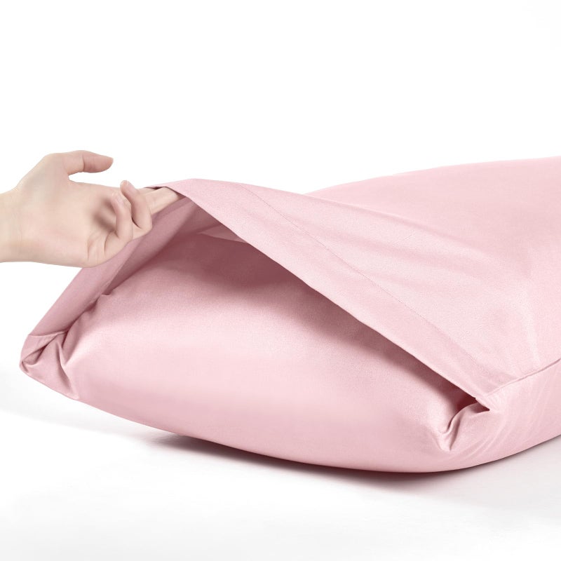 MILVOWOC 2Pcs Brushed Microfiber Standard Pillowcases - 20 x 26 Inch, Dusty Pink Pillow Case Set Non Slip Envelope Pillow Cover with Moisture Absorption and Anti-Wrinkle - Image 5