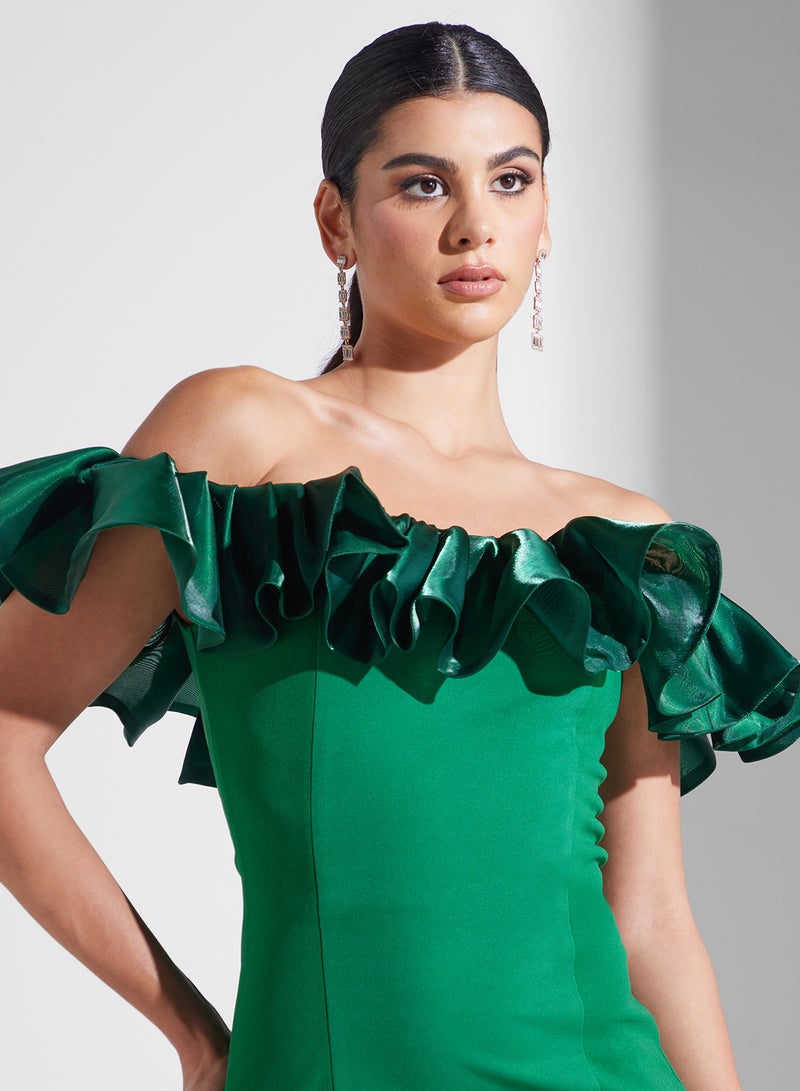 Namshi x Ruffled Off-Shoulder Dress - Image 3