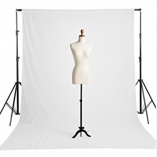 HMTFOTO 5X7ft Photo Backdrop White Backdrop for Photoshoot, Non-Reflective Soft White Backdrop for Home Studio, Baby Photography, YouTube Content & Live Streaming（only 1x Background） - Image 2