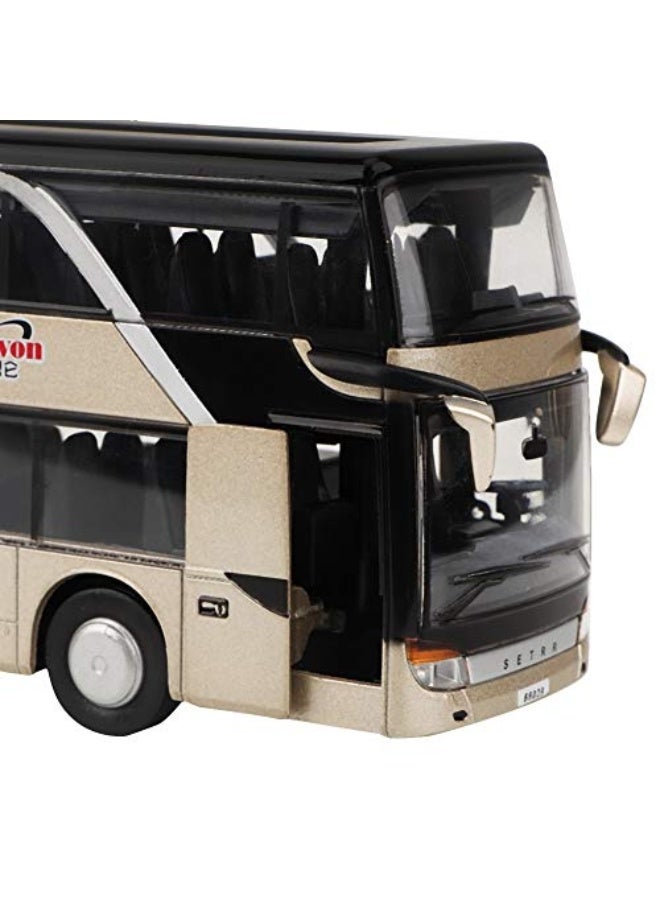 Clasken 1:50 Bus Toy Gift Vehicles Toy Double-decker Bus Toy, Electric Kids Car Model Toy, Play Set Toys for Boys for Girls(Golden) - Image 3