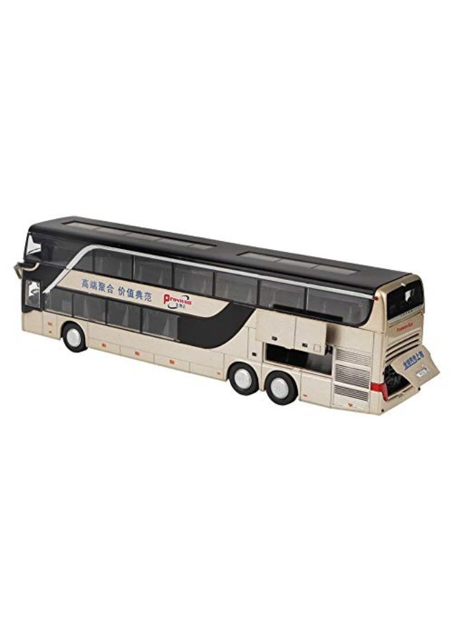 Clasken 1:50 Bus Toy Gift Vehicles Toy Double-decker Bus Toy, Electric Kids Car Model Toy, Play Set Toys for Boys for Girls(Golden) - Image 2