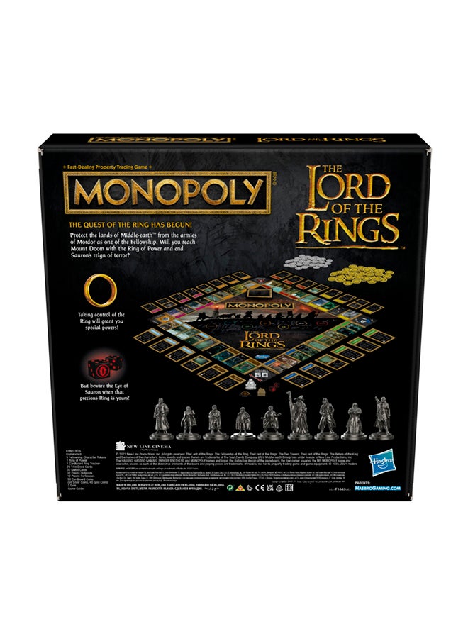 Monopoly The Lord Of The Rings Edition Board Game Inspired By The Movie Trilogy For Kids Ages 8 and Up  - Image 3