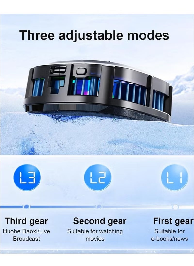 Generic Magnetic Cell Phone Cooler, Portable Lightweight Mobile Phone Cooling Fan, RGB Phone Cooling Fan, Phone Radiator with Temperature Display for Mobile Gaming, Live Streaming  - Image 3