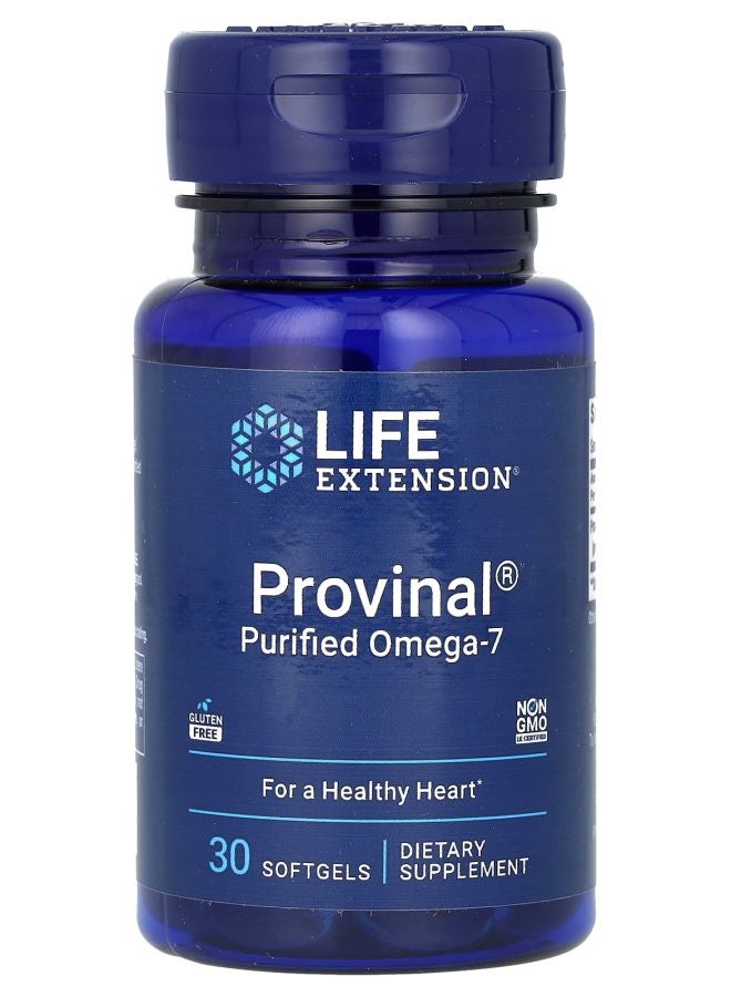 Life Extension Provinal Purified Omega-7 30 Softgels (420 mg per Softgel) - Image 1