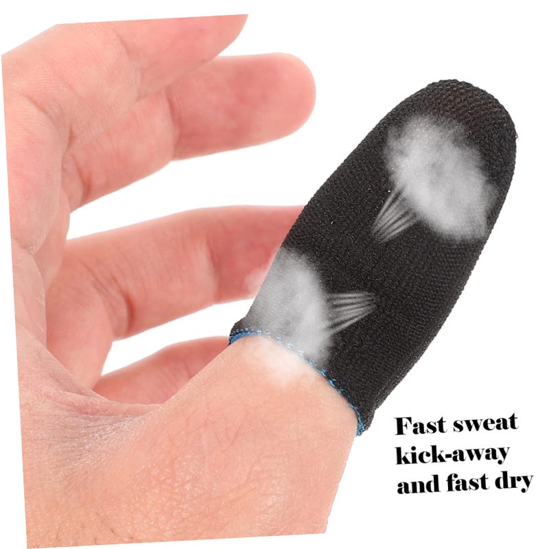 Touch Screen Finger Covers 10 Pairs for Gaming Breathable Sweat Absorbing Fingertip Protection - Image 4