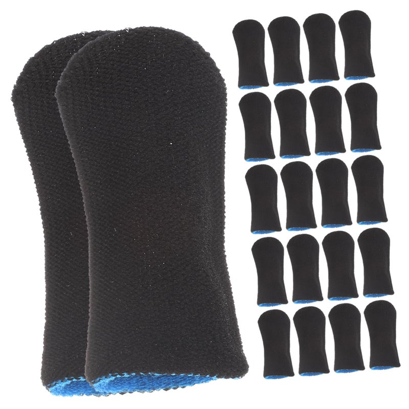 Touch Screen Finger Covers 10 Pairs for Gaming Breathable Sweat Absorbing Fingertip Protection - Image 2