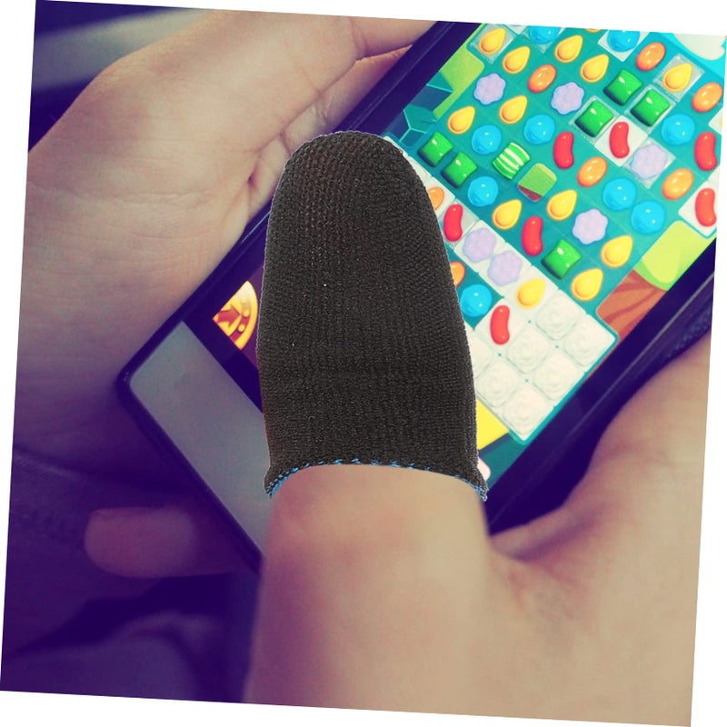 Touch Screen Finger Covers 10 Pairs for Gaming Breathable Sweat Absorbing Fingertip Protection - Image 5
