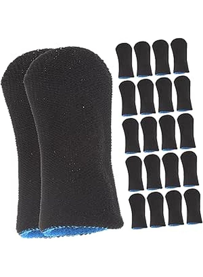 Touch Screen Finger Covers 10 Pairs for Gaming Breathable Sweat Absorbing Fingertip Protection - Image 1
