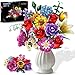 PLAXSOON Flower Bouquet Building Set Mothers Day 18 Flowers Rose Building Block Botanical Collection Building Block Toy Plant Home Decor 1065 PCS Gift for Her Adults Women Kids Boys Girls 12 - Image 3