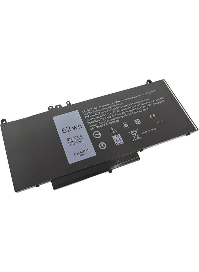 لاب-تك بطارية بديلة لجهاز Dell Latitude E5270 / E5470 / E5570 — متوافقة مع 6MT4T، 07V69Y، 451-BBLK، 79VRK، 8V5GX، G5M10، HK6DV، PF59Y، R0TMP، TPTXF، 9MWTG3T — 7.6 فولت 8260 مللي أمبير/ساعة 62 واط/ساعة ليثيوم أيون، لون أسود - Image 2