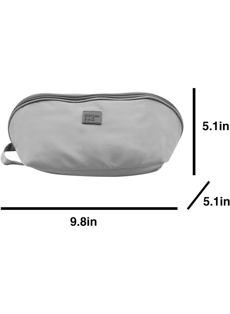 YelaJoy Travel Underwear Organizer Bag Multifunctional Travel Bra Underwear Storage Bag Portable Socks Lingerie Pouch,Grey - Image 3
