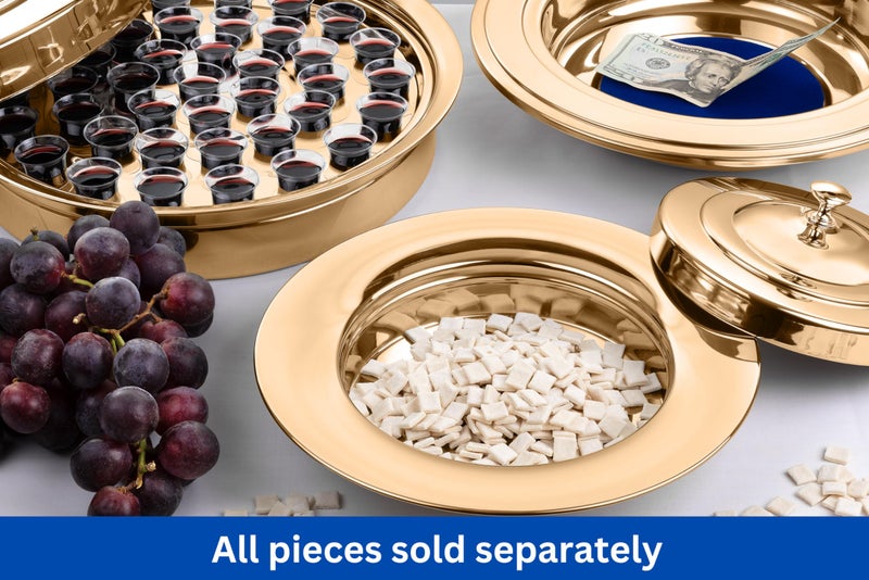 Steadfast Selections (Bread Tray) Gold Premium Communion Trays for Churches | Stainless Steel Communion Ware Set, Supplies - Image 5