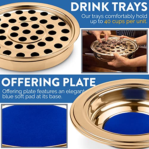 Steadfast Selections (Bread Tray) Gold Premium Communion Trays for Churches | Stainless Steel Communion Ware Set, Supplies - Image 4