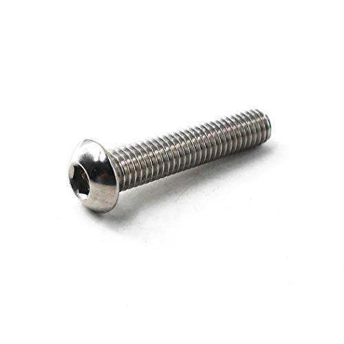 Flomore M2.5x6 Button Head Hex Socket Drive Screws 304 Stainless Steel Button Head Cap Screws (Pack of 100) - Image 3