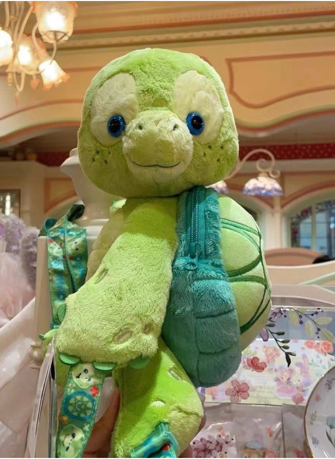 Cartoon Plush Little Turtle Backpack-Adorable plush turtle-shaped backpack from Olo Mi La, perfect as a gift for children or friends.  - Image 4
