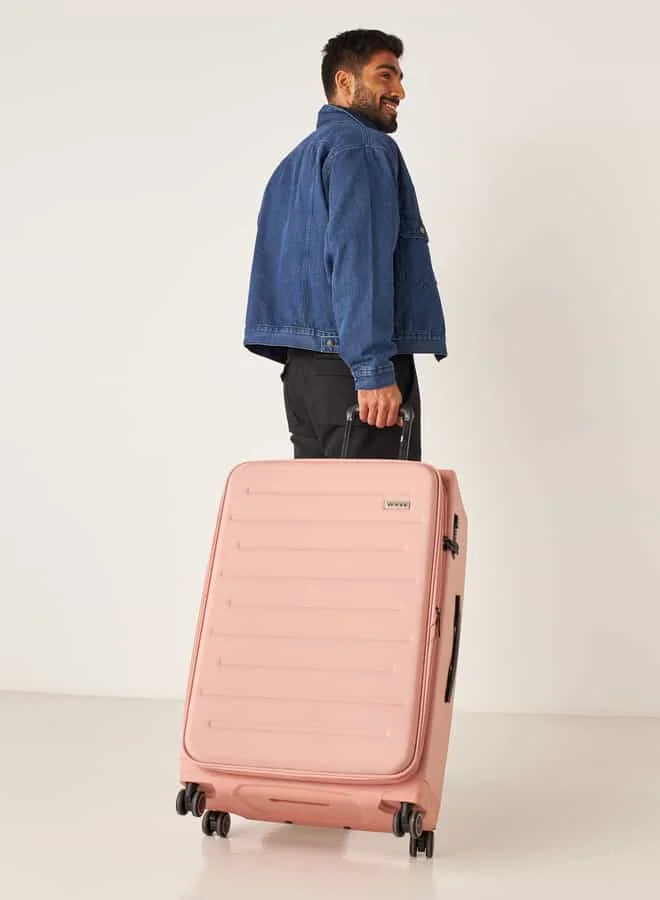 وايف Textured Softcase Luggage Trolley Bag with Retractable Handle