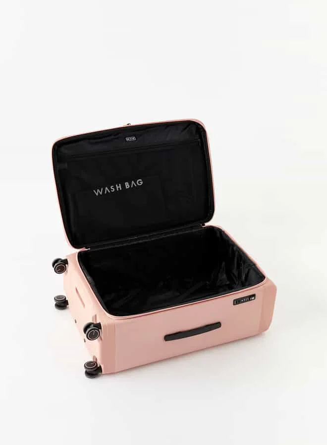 وايف Textured Softcase Luggage Trolley Bag with Retractable Handle