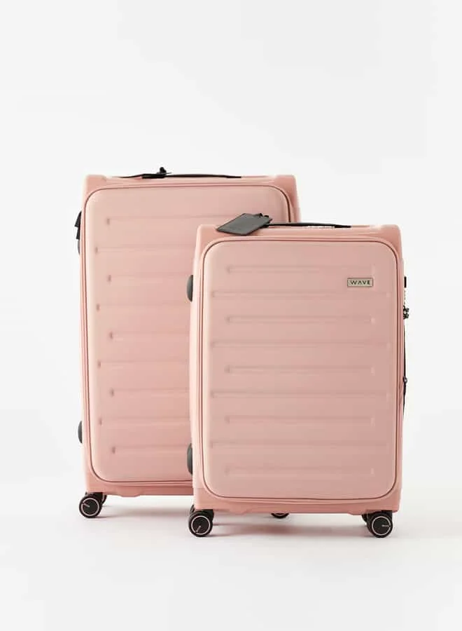وايف Textured Softcase Luggage Trolley Bag with Retractable Handle
