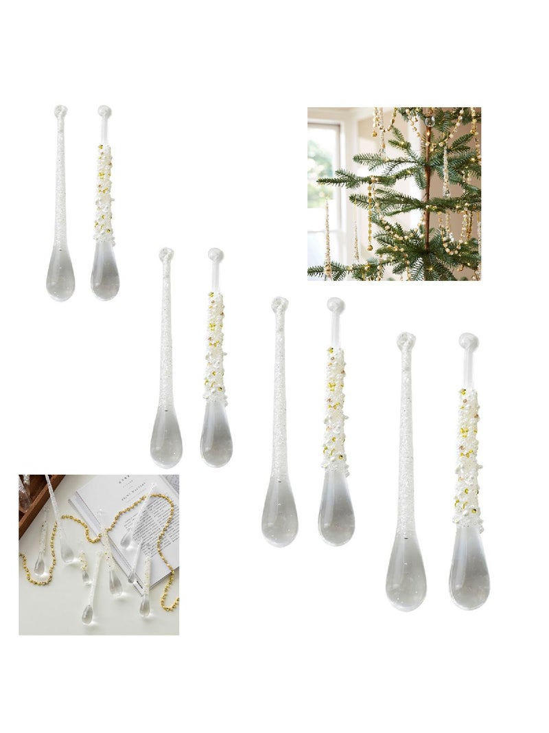 Acrylic Ice Pebble‌ Ornament High ‌Luminosity‌‌ ‌Featherweight‌ Christmas Tree Adornment‌ For Vacation home Party Decoration - Image 3