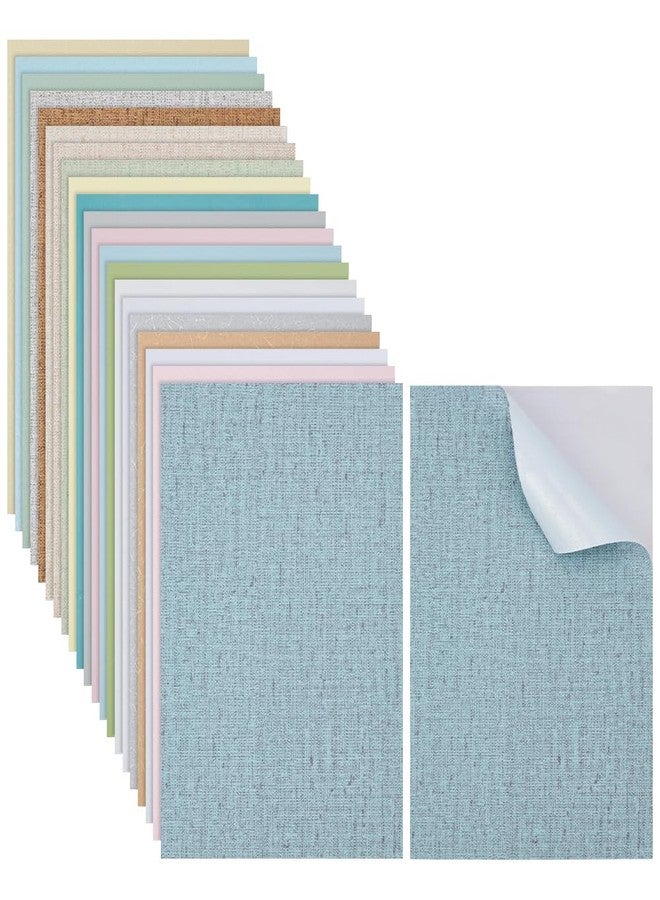 FREEBLOSS 21 Sheets Dollhouse Wallpaper Mixed Colors PVC Floorboards Peel Stick Flooring for Dollhouse Decoration Accessories, 7.9" x 11.8" - Image 2