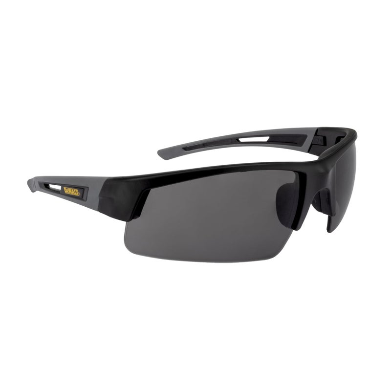 DEWALT DPG1002D Crosscut Safety Glasses  Black Half Frame  Smoke Lens  ANSI Z871  1 Pair