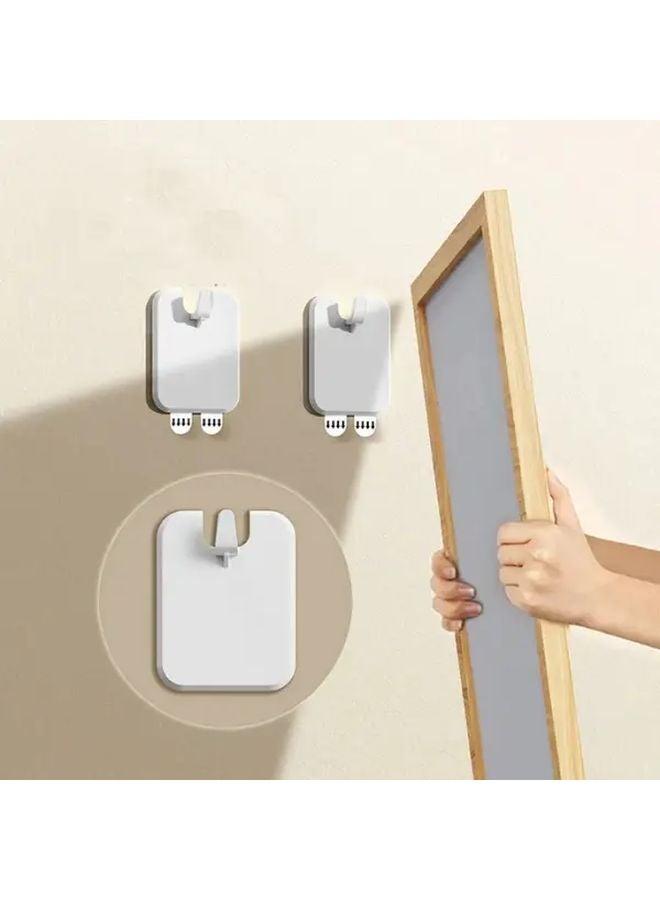 Yellow No Drill Wall Hooks 2pcs Adhesive Mounting Hangers Damage Free Home Storage - Image 2