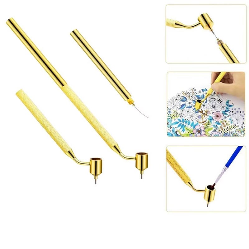 SEEK RARE 2PCS Detailing Fine Line Fluid Writer Paint Applicator Pen 0.3mm 0.7mm Fluid Writer Paint Applicator Pen Fine Line Painting Pen for Rock Chips and Scratch Repair Cars - Image 4