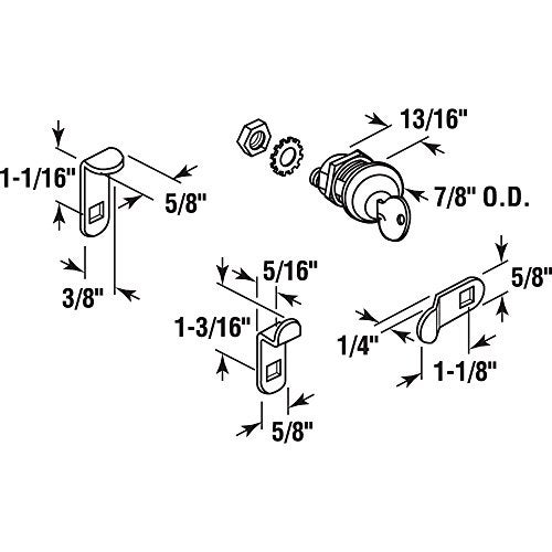 Defender Security Prime-Line S 4648 Mailbox Lock – Replacement, Multipurpose Mailbox Lock for Several Brands – ILCO 1003M Keyway, Opens Clockwise with 90º Rotation, Nickel Finish (1 Set) - Image 2