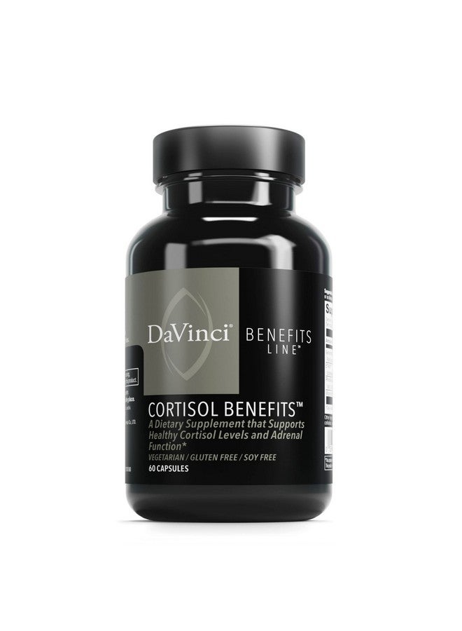 DaVinci Labs Cortisol Benefits - Dietary Supplement to Support Healthy Cortisol Levels and Adrenal Health - With Ashwagandha Extract, Rhodiola Rosea Root and More - Gluten-Free -60 Vegetarian Capsules - Image 1