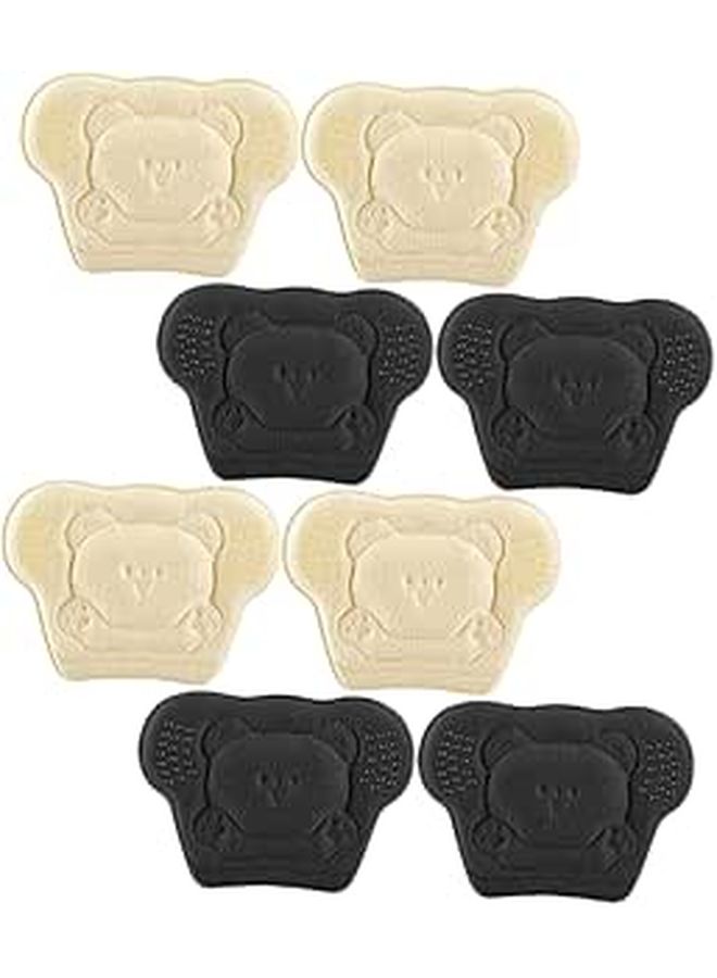 Wear Resistant Bear Design Heel Pads Anti Slip Inserts For Loose Shoes Women 4 Pairs - Image 1